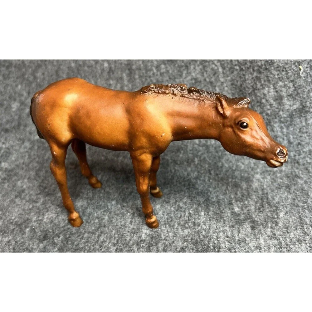 Vintage Breyer #3155 Thoroughbred Mare & Suckling Foal Set Dark Variation Horse